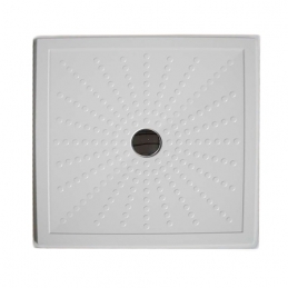Piatto Doccia Per Disabili Filo Pavimento In Vetro Resina Con Piletta - 90 X 90 151-900-90