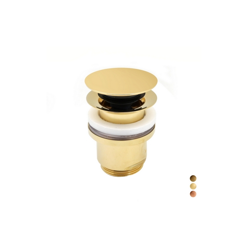 Piletta Click Clack 1"1/4 Tonda Senza Troppo Pieno - 1"1/4 Ramata 126-KP030ST-RA
