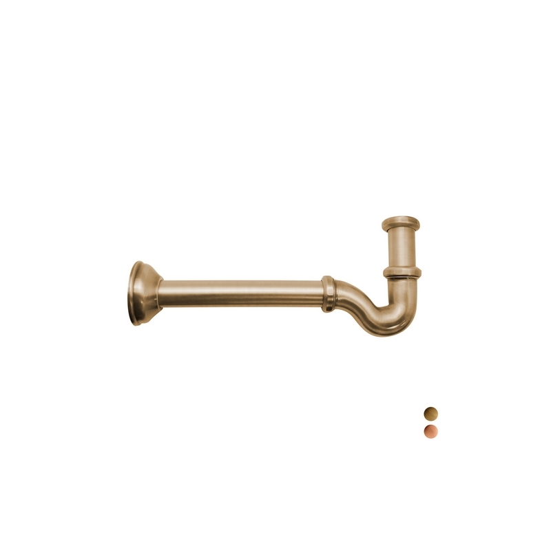 Sifone Ad S Tappo Laterale Senza Piletta 1" - 1" Bronzato 126-KP509-BR
