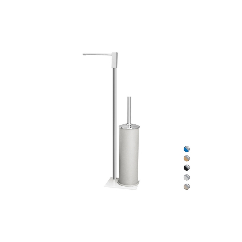 Piantana Colonna Porta Scopino Easy - Blu Avio - Cromo 121-C216-BA