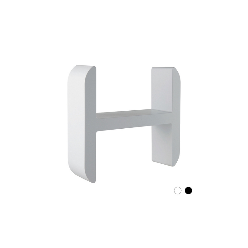 Mensola Lettering Organizer "h" - Latte 121-DLH-LA