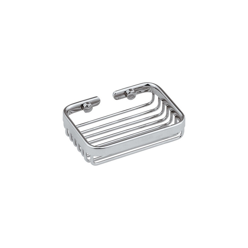 Portasapone Rettangolare In Ottone Cromato Lunghezza Cm 12 - Lxhxp -120x30x90 Mm 121-R211