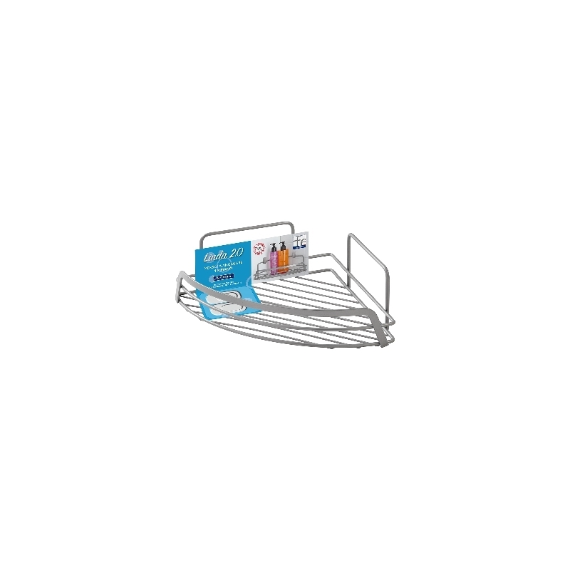 Mensola Angolare 1 Ripiano - Cromo-satinato 121-R282