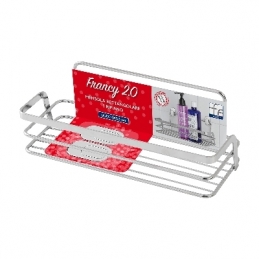 Mensola Rettangolare 1 Ripiano - Cromo-lucido 121-R289