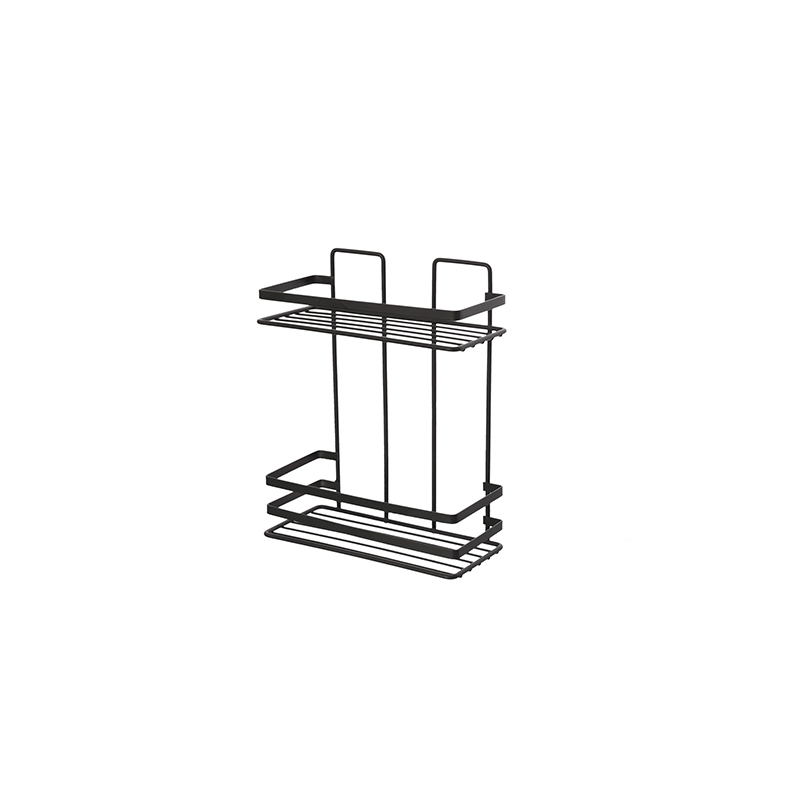 Mensola Rettangolare 2 Ripiani Cover - Nero 121-R2915-NE
