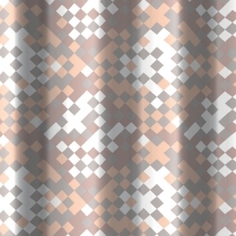 Tenda Per Doccia 2 Lati In Tessuto Cm. 240x200 Mod. Framm. Beige - - 102-0560