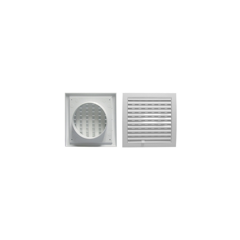 Griglia Di Aerazione Quadrate Con Imbocco Tondo - Diam.125 411-371-125
