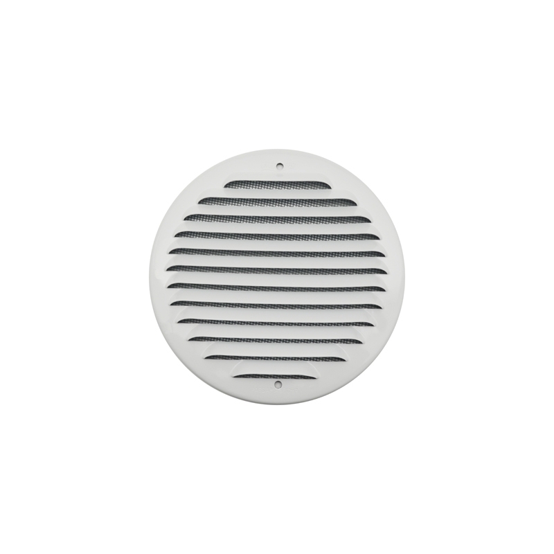 Griglia Tonda Da Sovrapporre In Metallo Con Rete D.150 Mm - Alluminio Bianco 411-4008-AB