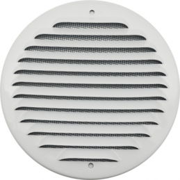 Griglia Tonda Da Sovrapporre In Metallo Con Rete D. 175 Mm - Alluminio Bianco 411-4009-AB