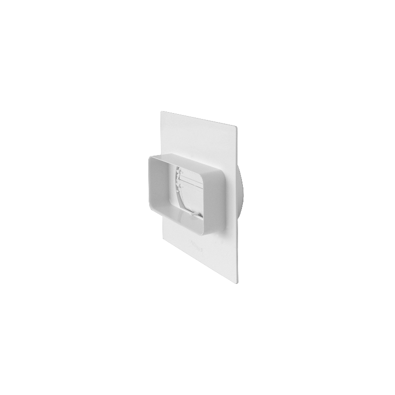 Placca Passaggio A Muro Da Tubo Tondo A Rettangolare - Tubo 120x60 / Pass. Muro 100 411-FPMVR-126B