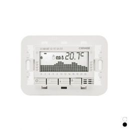 Cronotermostato Da Incasso 3 Moduli - Bianco 411-369-BI