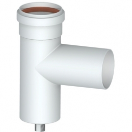 Raccordo A Tee 90° Con Tappo Convogliatore Condensa - Diam. 80 409-231
