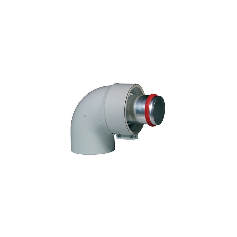 Curva 90° Dn 60/100 C/raccordo Dn 60 M.m. (coassiale) - Senza Prese Analisi Fumi 409-500-S