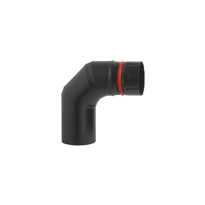 Curva Eco-pellet 90° Smaltato Nero - Diam. 100 409-E220-100