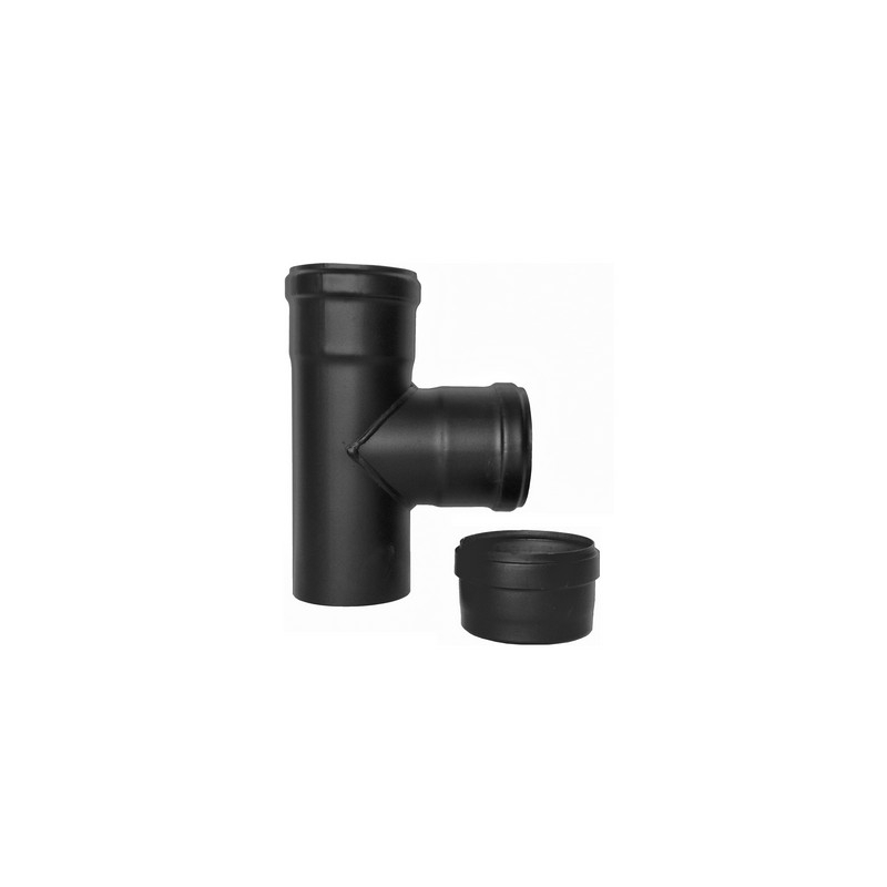 Raccordo A T 90° Ffm Pellet Smaltato - Diam. 80 409-BP252-080