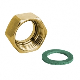 Dado In Ottone Per Tubi Gas + Guarnizione - 1/2 422-ADG-04
