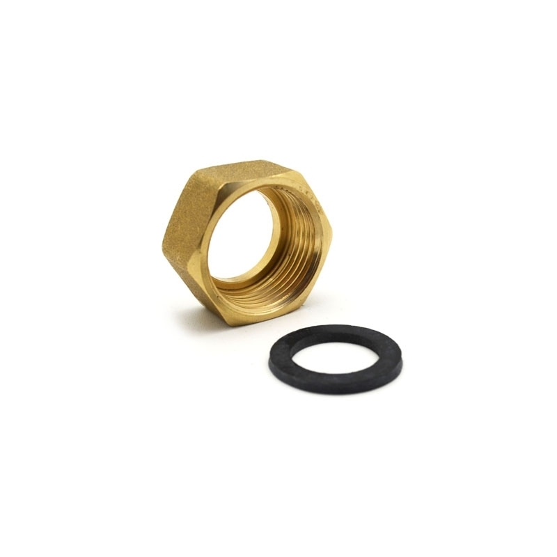 Dado In Ottone Per Tubi Gas + Guarnizione - 1/2 422-MDOG-04