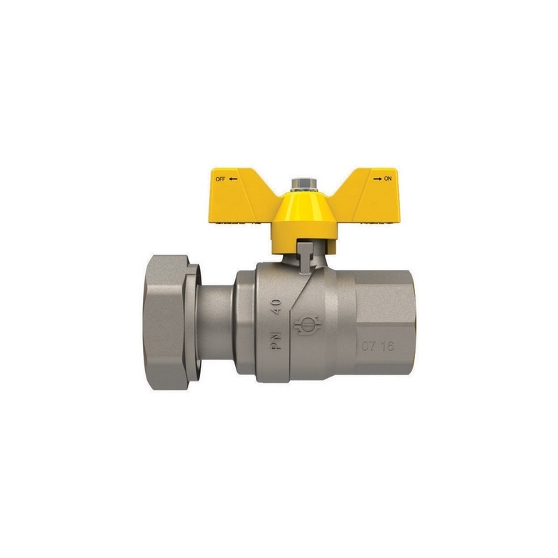 Valvola A Sfera Gas Con Farfalla Futurgas Femmina-dado Girevole - 3/4" X 3/4" Dn 20 424-5302-05