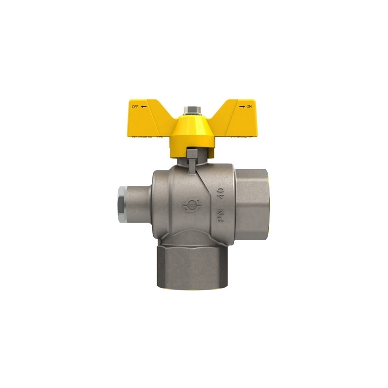 Valvola A Sfera Gas A Squadra Ff Con Farfalla E Attacco Pressione - 1" X 1" Dn 25 424-5306-06