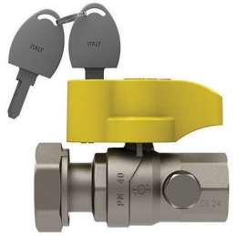 Valvola A Sfera Gas Con Farf. E Serratura Futurgas Femmina - Girevole - 3/4" X 1" Dn 20 424-5500-0506