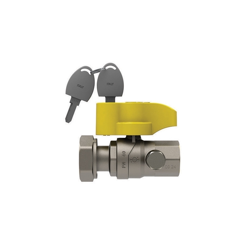 Valvola A Sfera Gas Con Farf. E Serratura Futurgas Femmina - Girevole - 3/4" X 1" Dn 20 424-5500-0506