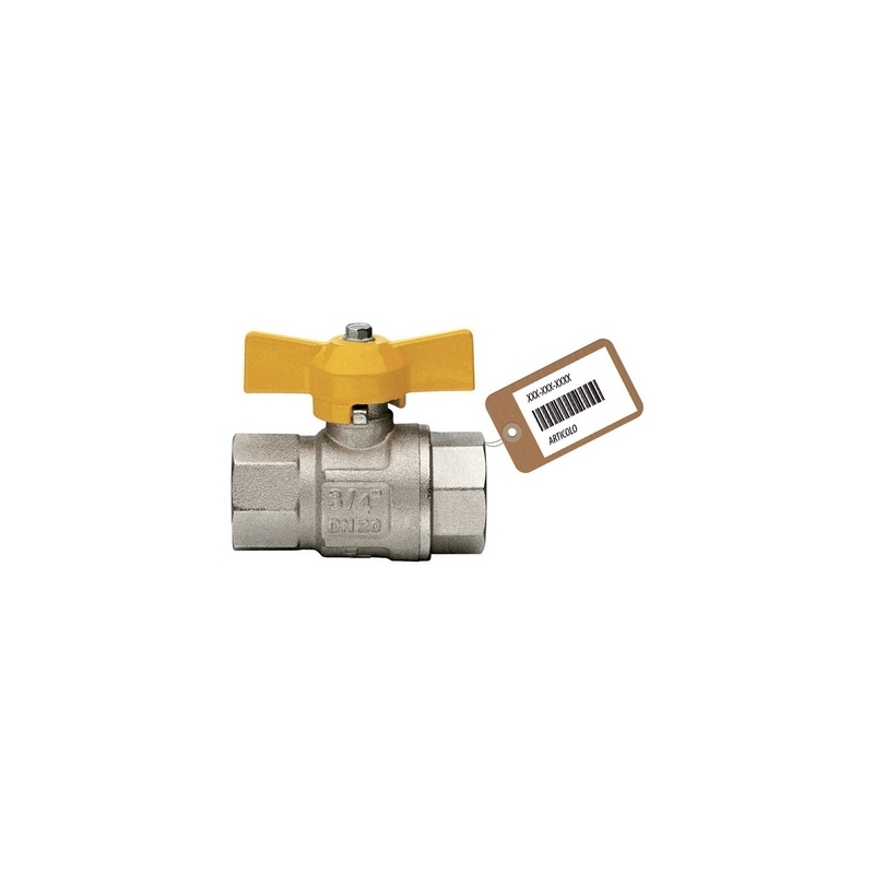 Valvola A Sfera Gas Ff Con Farfalla Mod. London F-brico - 3/4" Dn 20 424-600F-05