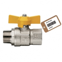 Valvola A Sfera Gas Mf A Farfalla Mod. London F-brico - 1/2" Dn 15 424-601F-04
