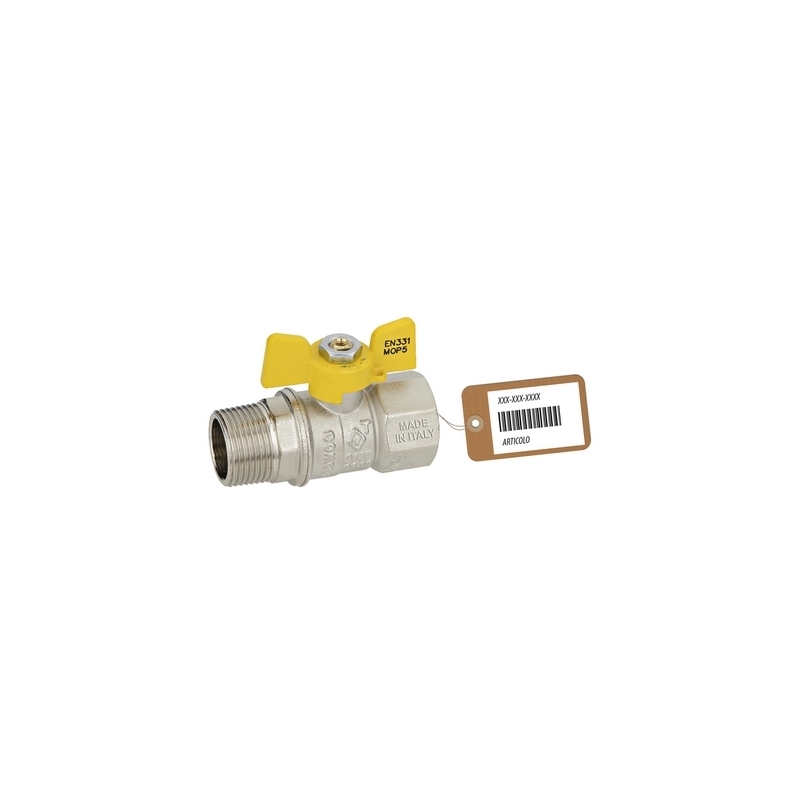 Valvola A Sfera Gas Mf A Farfalla Mod. Dakota F-brico - 1/2" Dn 12 424-701F-04