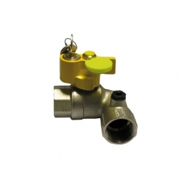 Valvola A Sfera Gas Ff A Squadra Con Serratura - 3/4" Dn 20 424-9007-05