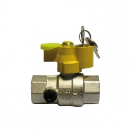 Valvola A Sfera Gas Ff Con Serratura E Presa Pressione - 1" Dn 25 424-9010-06