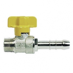 Rubinetto A Sfera Gas Con Portagomma M - 1/2 X 14 Metano Dn 10 424-908-04M