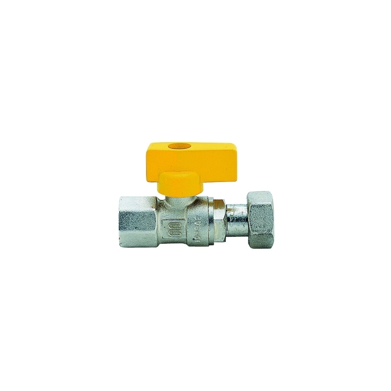 Rubinetto A Sfera Per Gas Diritto Femmina - 1/2" X 3/4" Dn 15x20 424-9103-0405