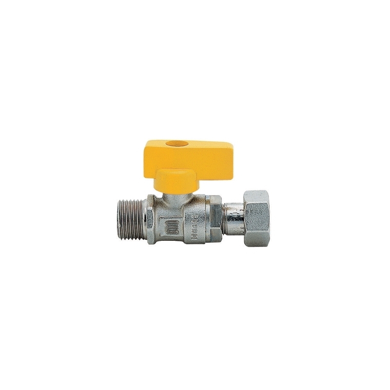 Rubinetto A Sfera Per Gas Diritto Maschio - 1/2" X 3/4" Dn 15x20 424-9104-0405