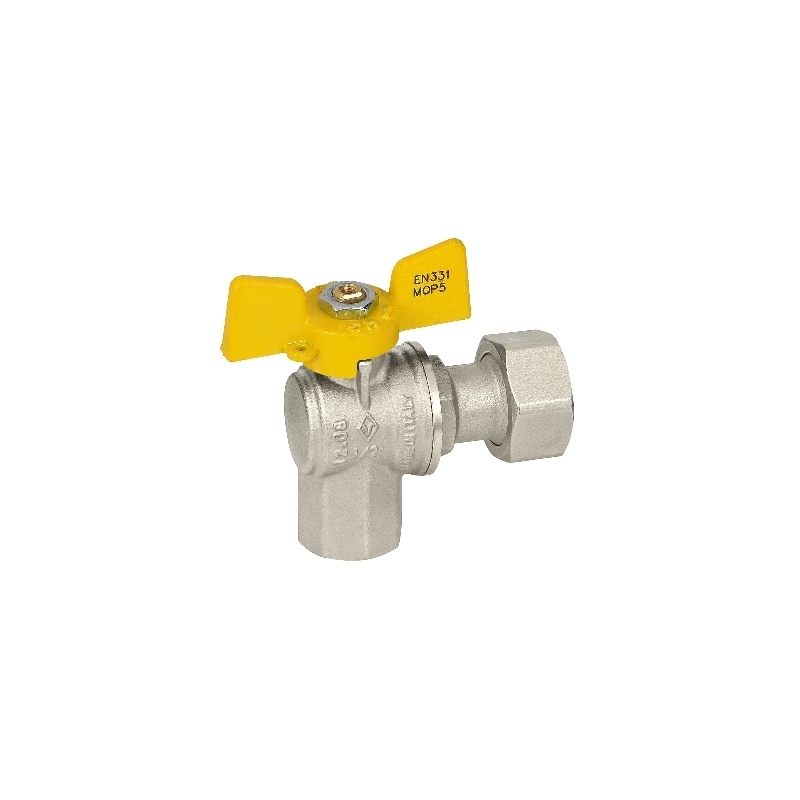 Valvola A Sfera Gas Femmina / Dado Mobile - 1/2 X 3/4 Dn 15 424-9106-0405