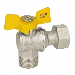Valvola A Sfera Gas Maschio / Dado Mobile - 1/2" X 3/4" Dn 15 424-9107-0405