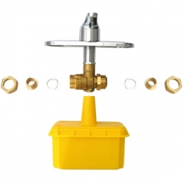 Valvola A Sfera Da Incasso Per Gas Con Scatola Ispezionabile - Diam. 22 Dn 22 424-920-22
