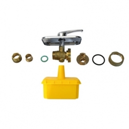 Rubinetto A Sfera Per Gas Con Sdoppiatore - Mm. 22/18+18 424-930-221818