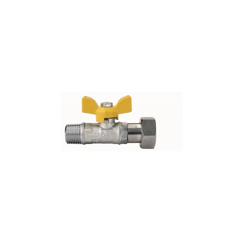 Valvola A Sfera Per Gas Filettatura Maschio Con Girello - 1/2" X 1/2" 424-R9083-04