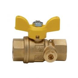 Valvola A Sfera Per Gas A Passaggio Totale C/presa Pressione Ff - 1" 424-R9099-06