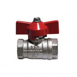 Valvola A Sfera Ff Con Farfalla Leva Rossa - 3/4" (dn 20) 30 Bar / 435 Psi 354-104R-05