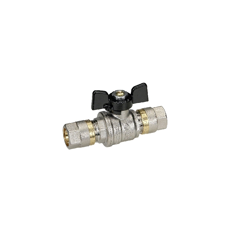 Valvola A Sfera Adattatore/adattatore Con Farfalla - 3/4''x20 - Dn 20 354-1053-0520