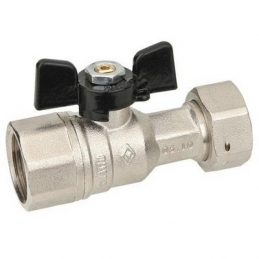 Valvola A Sfera Diritta A Passaggio Totale Ff Dado Mobile - 1/2"x3/4" Dn 15 Pn 40 354-1083-0405
