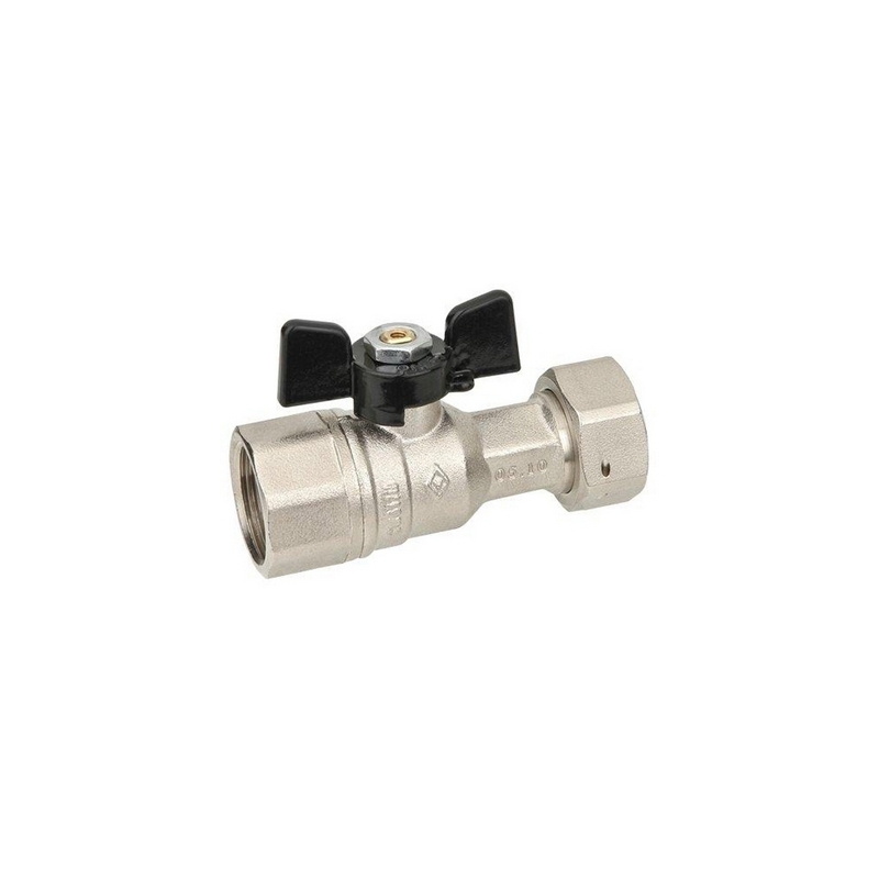 Valvola A Sfera Diritta A Passaggio Totale Ff Dado Mobile - 3/4" X 3/4" Dn 15 Pn 40 354-1083-05