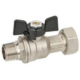 Valvola A Sfera Diritta A Passaggio Totale Mf Dado Mobile - 1/2" X 3/4" Dn 15 Pn 40 354-1084-0405
