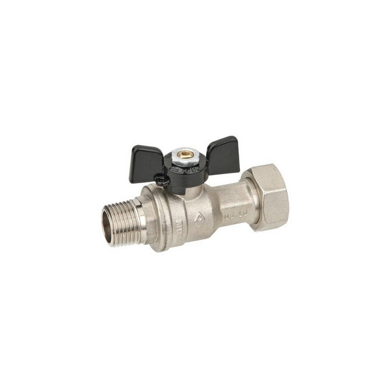 Valvola A Sfera Diritta A Passaggio Totale Mf Dado Mobile - 3/4" X 3/4" Dn 15 Pn 40 354-1084-05