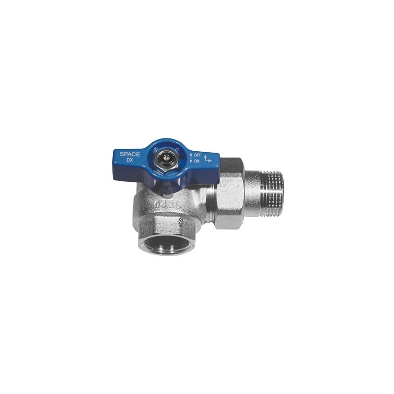 Valvola A Sfera Squadra Per Collettori Maniglia Blu - 3/4 Dx Dn 20 Pn 40 354-109B-05D