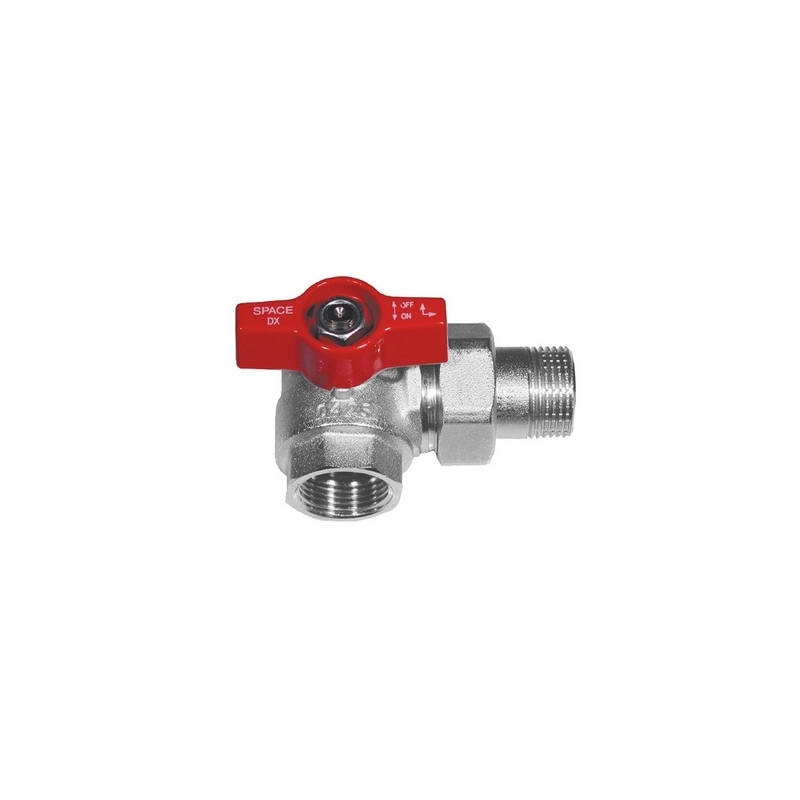 Valvola A Sfera Squadra Per Collettori Maniglia Rossa - 3/4 Sx Dn 20 Pn 40 354-109R-05S