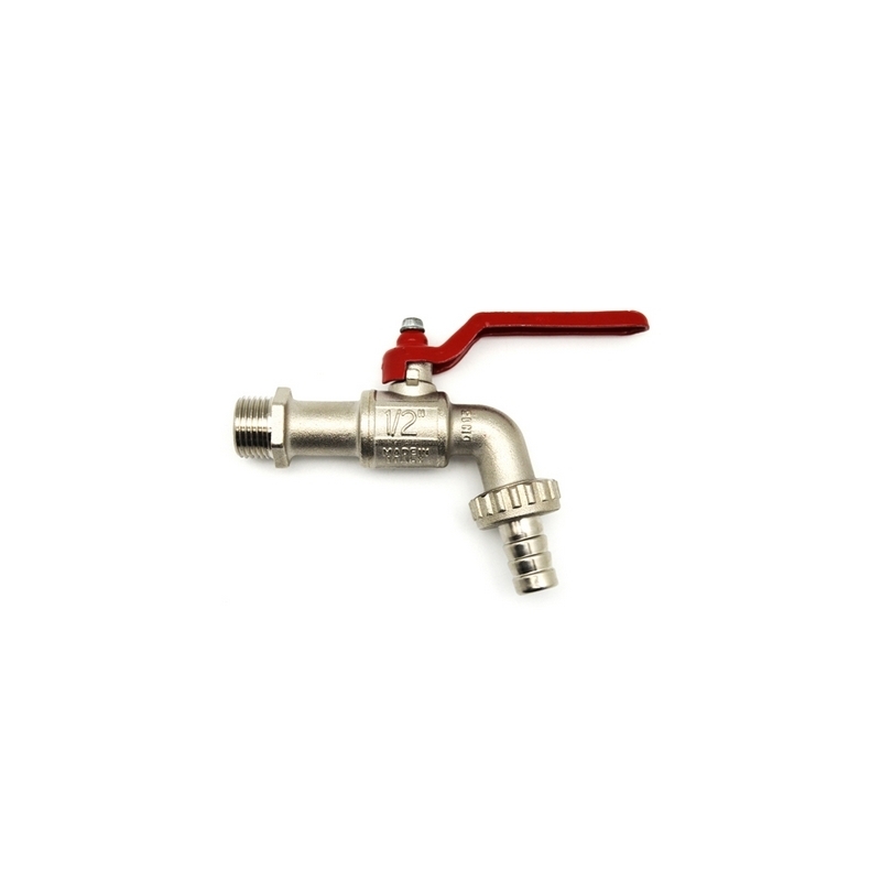 Rubinetto A Sfera Con Portagomma Con Leva Rossa - 3/4" Dn 14 Pn 16 354-140R-05