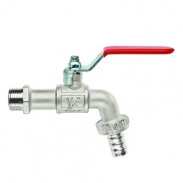Rubinetto Portagomma A Sfera Leva Piatta Lucchettabile - 1" (dn25) 12 Bar / 174 Psi 354-150-06