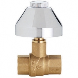 Valvola A Sfera Da Incasso Ff Con Cappuccio E Campana Cromati - 1/2" Dn 15 Pn 40 354-5002-04